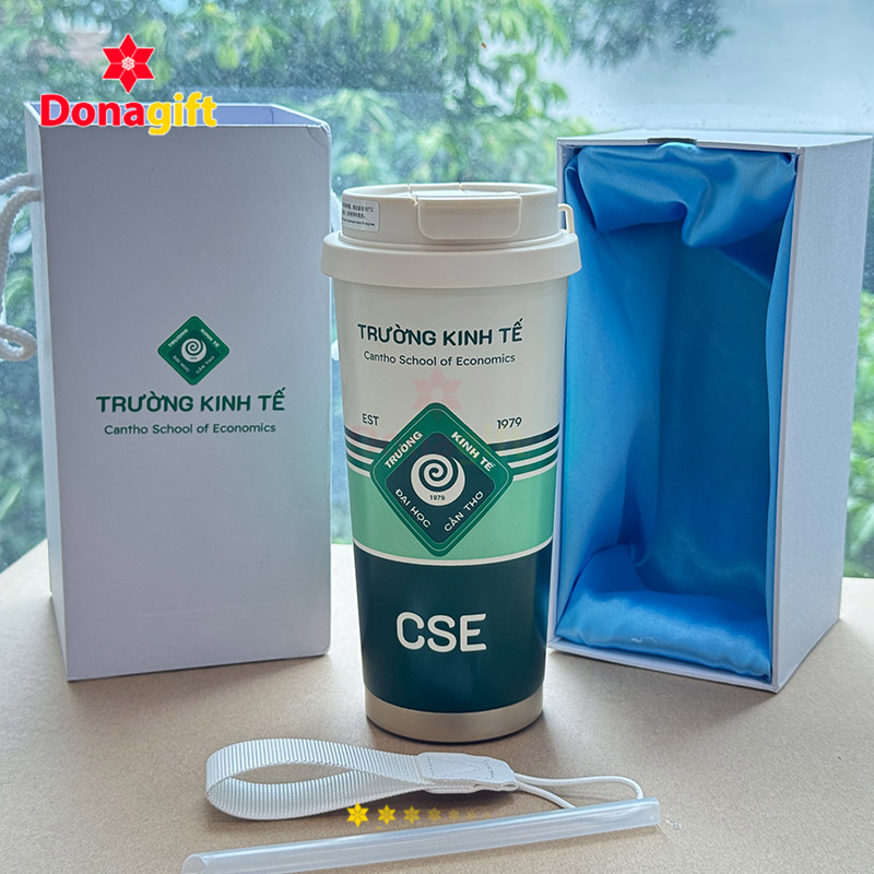 Bình giữ nhiệt in logo Trường Kinh Tế – Cantho School of Economics (CSE)