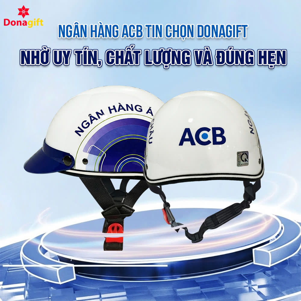 Dự án nón bảo hiểm in logo ACB