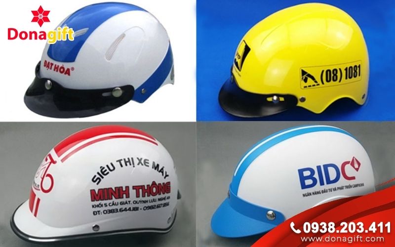 Nón Bảo Hiểm In Logo Thương Hiệu